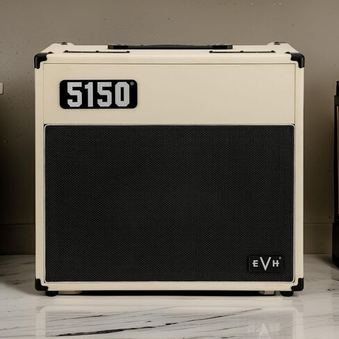 EVH 5150 Iconic Series 15W 1 x 10 Combo Electric Guitar Amp (Ivory) Bundle with EVH Guitar Cable (2 Items) in Saudi Arabia
