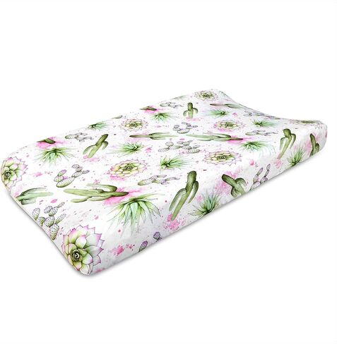 Cactus Changing Pad Cover | Cacti Southwest Nursery Decor | Watercolor Design in Kuwait