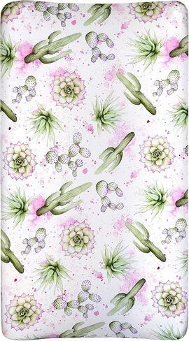Cactus Changing Pad Cover | Cacti Southwest Nursery Decor | Watercolor Design in Kuwait