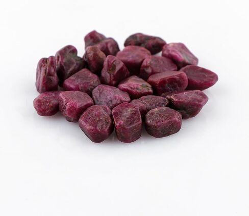 CRYSTALINES 30cts Natural Raw Ruby Gemstones Rough Stones Jewelry Making Wholesale Loose Bulk DIY Supply Chakra Healing Energy Crystals Birthstone, Size 10 to 14mm, 8 to 10pcs. in Saudi Arabia
