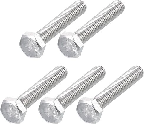 مسامير سداسية من METALLIXITY (M12-1.75x150mm) قطعتين، 304 براغي آلة مسمار سداسية الرأس من الفولاذ المقاوم للصدأ الخشن بالكامل - لإصلاح الأثاث، فضي in Saudi Arabia