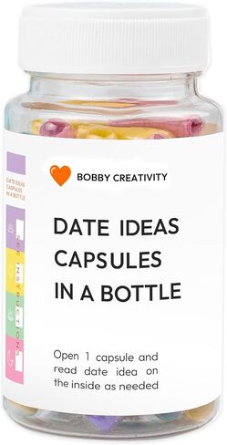 Pre-Written Date Night Ideas Capsules in a Bottle (50pcs+), Mother's Day Gifts from Husband, Couples Gift Ideas, Date Ideas Couple Gifts, Unique Bridal Shower Gifts for Her, Registry Wedding Gifts, Wedding Shower Gifts in Saudi Arabia