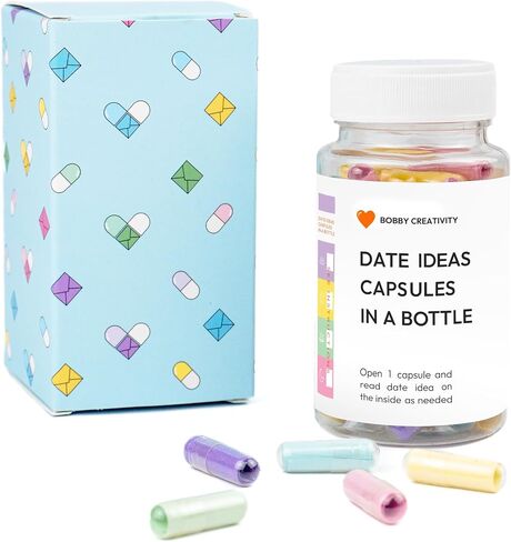 Pre-Written Date Night Ideas Capsules in a Bottle (50pcs+), Mother's Day Gifts from Husband, Couples Gift Ideas, Date Ideas Couple Gifts, Unique Bridal Shower Gifts for Her, Registry Wedding Gifts, Wedding Shower Gifts in Saudi Arabia