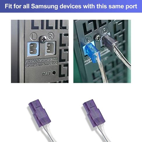 حزمة من 2 كابل سلك مكبر صوت جزء A/S AH81-02137A لمكبرات الصوت الخلفية سامسونج SWA-8500S SWA-9000S SWA-9100S HT-H4500 HT-J4500 HT-H4500K HT-J5530K HT-J5500 HT-J5500K HT-J5550K HT-J5500W والمزيد من النماذج in Kuwait