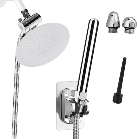 نظام حقنة شرجية للاستحمام مع 3 فوهات معدنية من الفولاذ المقاوم للصدأ، خرطوم 79 بوصة، محول، دش دش للرجال والنساء، منظف محمول، مرفق منظف فوهة حقنة شرجية in Kuwait