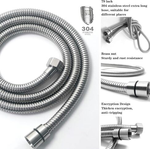 نظام حقنة شرجية للاستحمام مع 3 فوهات معدنية من الفولاذ المقاوم للصدأ، خرطوم 79 بوصة، محول، دش دش للرجال والنساء، منظف محمول، مرفق منظف فوهة حقنة شرجية in Kuwait