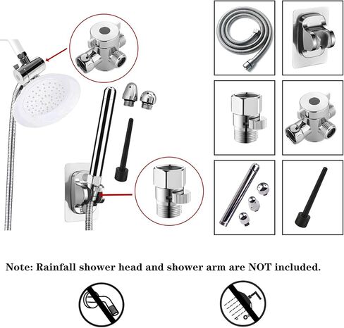 نظام حقنة شرجية للاستحمام مع 3 فوهات معدنية من الفولاذ المقاوم للصدأ، خرطوم 79 بوصة، محول، دش دش للرجال والنساء، منظف محمول، مرفق منظف فوهة حقنة شرجية in Kuwait