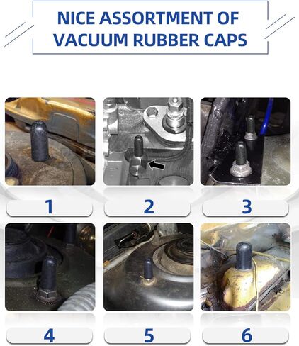 143 قطعة من أغطية المكنسة المطاطية المتنوعة، 15 مقاسًا من أغطية المطاط، أغطية نهاية الخرطوم للمكربن، المشعب، السيارات 1/8 بوصة 1/4 بوصة 5/32 بوصة 3/16 بوصة 5/16 بوصة 7/32 بوصة 3/8 بوصة 1 /2" 5/8" in Kuwait
