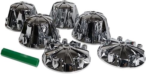 KASONG مطلي بالكروم ABS 33 مم برغي على غطاء المحور مجموعة كومبو أغطية محور وأغطية صامولة العروة لشبه الشاحنة in Kuwait