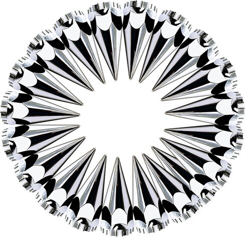 Wadoy 33mm Lug Nut Covers Screw on for Semi Trucks, 33mm X 4-3/4 inch ABS Plastic with Chrome Plated (20 Pack), Spike Lug Nut Covers Kit in Saudi Arabia