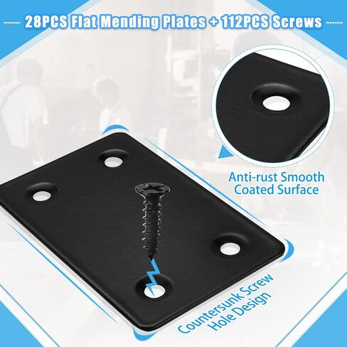 32PCS Black L Corner Brackets for Wood + 192PCS Screws, Stainless Steel Corner Braces Metal Small L Brackets for Shelves, Heavy Duty Angle Brackets for Raised Bed Table Leg Frame Cabinet in Saudi Arabia