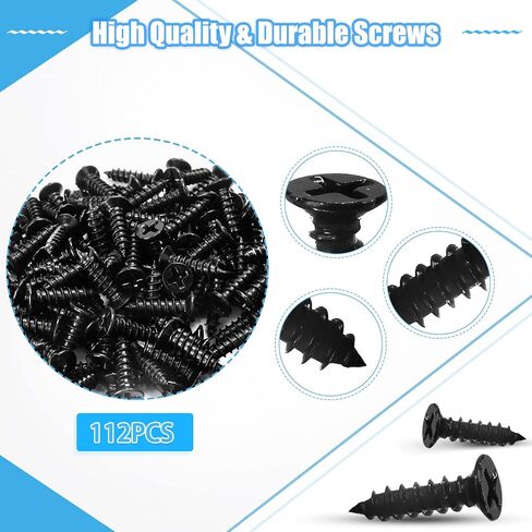 32PCS Black L Corner Brackets for Wood + 192PCS Screws, Stainless Steel Corner Braces Metal Small L Brackets for Shelves, Heavy Duty Angle Brackets for Raised Bed Table Leg Frame Cabinet in Saudi Arabia