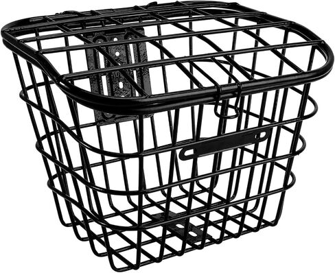 WHAMVOX 1pc Bicycle Folding Basket Stainless Steel Basket Motorcycle Handlebars Large Decorative Baskets Tricycle Basket Bicycle Parts Wire Rack Plain Color Basket Simple Container Pet Boy in Saudi Arabia