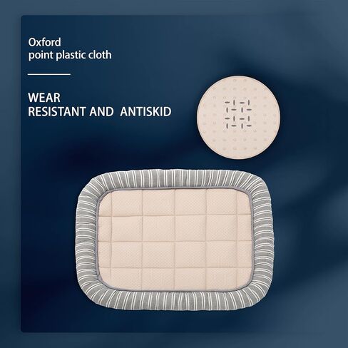 Tronssien Pet Self Cooling Mat Waterproof Cotton and Linen Canvas, Washable Summer Ice Pads for Cats & Small Dogs, Grey, 22"X19" in Kuwait