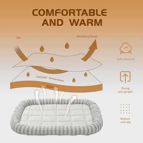 Tronssien Pet Self Cooling Mat Waterproof Cotton and Linen Canvas, Washable Summer Ice Pads for Cats & Small Dogs, Grey, 22"X19" in Kuwait