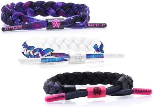 مجموعة Rastaclat الأصلية المصنوعة يدويًا من أساور الرجال القابلة للتعديل | مجموعة من 3 أساور مضفرة (متوسطة/كبيرة) in Kuwait