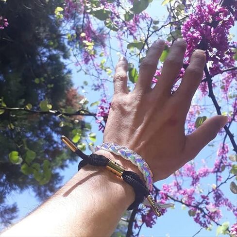 مجموعة Rastaclat الأصلية المصنوعة يدويًا من أساور الرجال القابلة للتعديل | مجموعة من 3 أساور مضفرة (متوسطة/كبيرة) in Kuwait