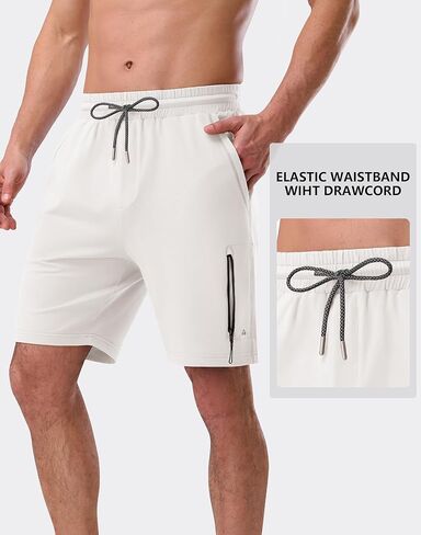 Pioneer Camp Sweat Shorts for Men 7" Inseam Cotton Athletic Casual Shorts with 4 Pockets for Gym Workout Lounge Summer Shorts in Kuwait