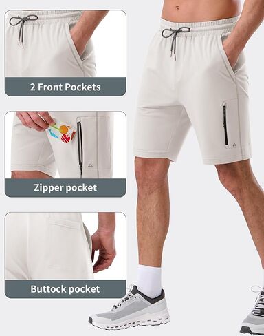 Pioneer Camp Sweat Shorts for Men 7" Inseam Cotton Athletic Casual Shorts with 4 Pockets for Gym Workout Lounge Summer Shorts in Kuwait