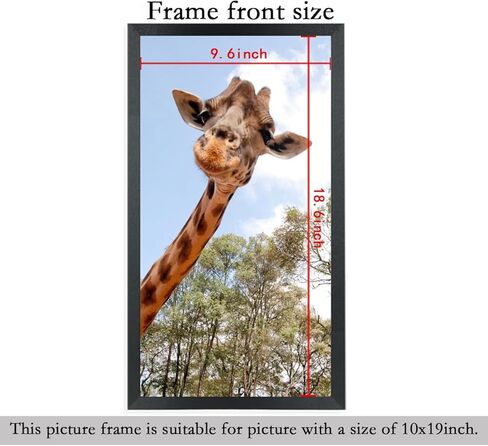 إطارات صور ZGCTSM مقاس 10 × 19 من الخشب الصلب مقاس 10 × 19 بوصة إطار ملصق للحائط مقاس 10 × 19 بوصة إطارات صور عائلية باللون الأسود (C22B1019) in Kuwait