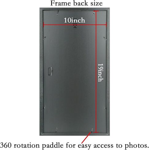 إطارات صور ZGCTSM مقاس 10 × 19 من الخشب الصلب مقاس 10 × 19 بوصة إطار ملصق للحائط مقاس 10 × 19 بوصة إطارات صور عائلية باللون الأسود (C22B1019) in Kuwait