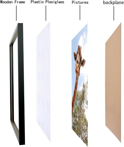 إطارات صور ZGCTSM مقاس 10 × 19 من الخشب الصلب مقاس 10 × 19 بوصة إطار ملصق للحائط مقاس 10 × 19 بوصة إطارات صور عائلية باللون الأسود (C22B1019) in Kuwait