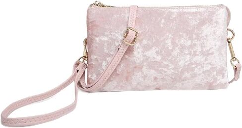JEN & CO. Riley Velvet Crossbody Bag - Elegant Clutch Purse with Detachable Wristlet & Strap, Evening Purses for Women in Saudi Arabia