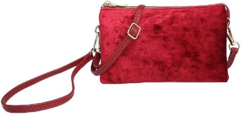 JEN & CO. Riley Velvet Crossbody Bag - Elegant Clutch Purse with Detachable Wristlet & Strap, Evening Purses for Women in Saudi Arabia