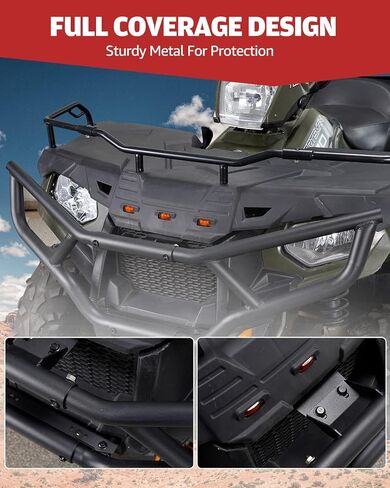 مصد حماية الفرشاة الأمامية A & UTV PRO لعام 2014-2022 Polaris Sportsman Touring 570 450 H.O، ملحقات حماية ممتص الصدمات من الفولاذ عالي التحمل، استبدل OEM # 2879714 in Saudi Arabia