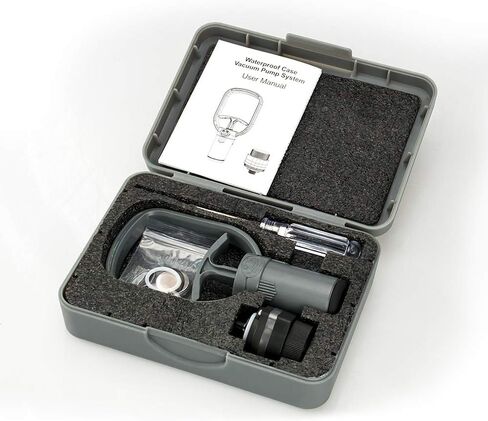 Sea frogs Pre-Dive Vacuum Leak Check Device System, Vacuum Alarm Detection System, Underwater Vacuum Pump, Portable VPS-100 Waterproof Vacuum Pump System for Underwater Housing Case Sealing Testing in Saudi Arabia