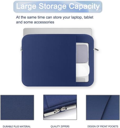 حقيبة كمبيوتر محمول لجهاز MacBook Air/Pro 13 بوصة 2024-2020 مع شريحة M3 M2 M1 A3113 A2681 A2338 A2337 وSurface Pro 10/9/8/X مع ملحقات حقيبة الكمبيوتر اللوحي بجيبين in Kuwait