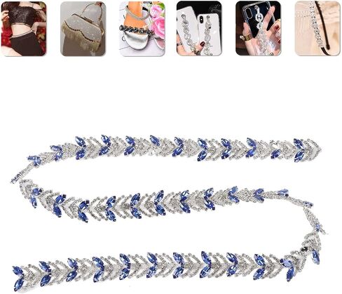 1 Yard 2.3cm Crystal Rhinestone Chain,DIY Crystal Rhinestone Chain Bling Crystal Sewing Trim Crafts for Clothing Accessories Wedding Dresses Necklaces (Bright Red) in Saudi Arabia