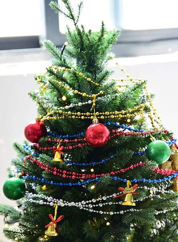 Round Crystal Pearls Beads String Garland for Christmas, Valentine, Exhibition, Wedding, Party, DIY Craft, Home Decoration, 16 ft (Blue) in Kuwait