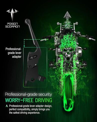 أذرع قابض فرامل الدراجات النارية باللون الأسود H1-625 من PoISON SCORPION قابلة للتعديل متوافقة مع FLHTC FLHTP FLHT FLHTCU FLTRX FLTR FLTRU FLHRC FLHR FLHPE FLHP FLHX FLHTK FLHXXX FLHTCUTG in Kuwait