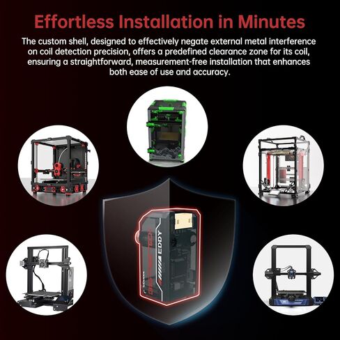 مستشعر تسوية السرير التلقائي عالي السرعة BIGTREETECH Eddy V1.0 لطابعة Voron 2.4/Trident، VZbot، CoreXY، I3 Series Running Klipper ثلاثية الأبعاد المتوافقة مع Octopus V1.1، Octopus Pro، SKR Mini E3 V3.0، Manta M8p in Kuwait