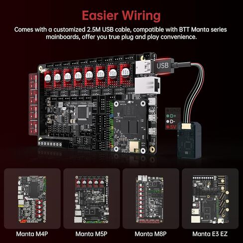 مستشعر تسوية السرير التلقائي عالي السرعة BIGTREETECH Eddy V1.0 لطابعة Voron 2.4/Trident، VZbot، CoreXY، I3 Series Running Klipper ثلاثية الأبعاد المتوافقة مع Octopus V1.1، Octopus Pro، SKR Mini E3 V3.0، Manta M8p in Kuwait