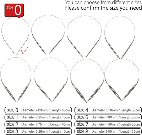 Stainless Steel Circular Knitting Needles Size 7 (4.5mm) 24inch Length in Saudi Arabia