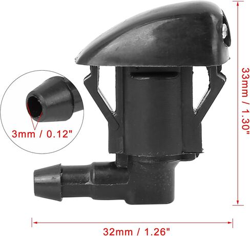 X AUTOHAUX 2pcs 85381-44010 Car Windshield Wiper Washer Nozzle Spray Jet Replacement for Toyota Sienna Solara Tacoma Prius Matrix Camry in Saudi Arabia