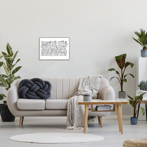 Stupell Industries Casual Cursive Love Phrase Repeating Calligraphy Words Framed Wall Art, Design By Grace Popp in Saudi Arabia