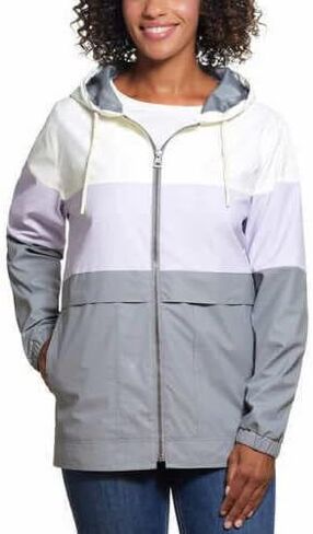 سترة مطر نسائية عتيقة مقاومة للطقس، مقاس X-Large in Kuwait