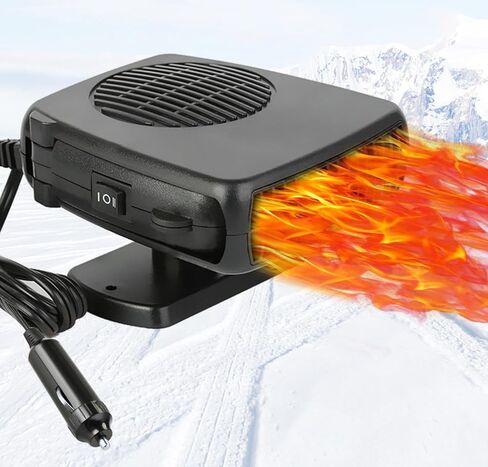 سخان سيارة Showvigor، 2024 ترقية جديدة 2 في 1 تسخين وتبريد سريع لسخان السيارة، أساسيات السيارة، سخان سيارة 12 فولت ينفخ الهواء الساخن، سخان سيارة محمول يتم توصيله بولاعة السجائر in Kuwait