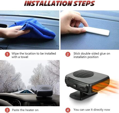 سخان سيارة Showvigor، 2024 ترقية جديدة 2 في 1 تسخين وتبريد سريع لسخان السيارة، أساسيات السيارة، سخان سيارة 12 فولت ينفخ الهواء الساخن، سخان سيارة محمول يتم توصيله بولاعة السجائر in Kuwait