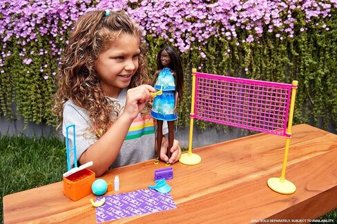 Barbie Loves The Ocean Beach-Themed Playset, with Volleyball Net & Accessories, Made from Recycled Plastics, Gift for 3 to 7 Year Olds in Saudi Arabia