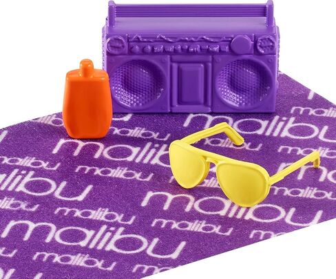 Barbie Loves The Ocean Beach-Themed Playset, with Volleyball Net & Accessories, Made from Recycled Plastics, Gift for 3 to 7 Year Olds in Saudi Arabia
