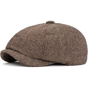 الرجال 8 لوحة قبعة موزع الصحف الكلاسيكية الأيرلندية غاتسبي Paperboy اللبلاب Newsies متعرجة جولف تاكسي أجرة الصوف المسطح مزيج الشتاء قبعة in Kuwait