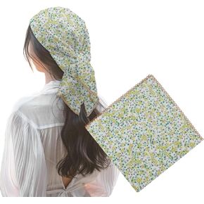 26.7" X 26.7" Floral Bandanas for Women Girls, Cotton Womens Bandana Ladies Head Scarf for Party Trip Casual in Kuwait