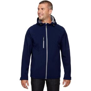 North End Men's Prospect Fleece Soft Shell Hooded Jacket, L, Classic Navy 849 in Kuwait