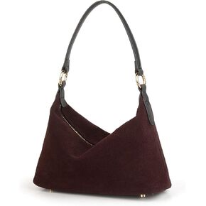 حقيبة هوبو من جلد الغزال المترهلة للنساء، حقيبة كتف عصرية من جلد الغزال وحقائب عمل للنساء in Kuwait