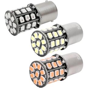 1 قطعة 1156 1141 1003 BA15S P21W R5W R10W 33 SMD 2835 LED مصباح إشارة الانعطاف الخلفي للسيارات احتياطية تلقائية لمبات الضوء الأبيض والعنبر الأحمر 12 فولت (أحمر) in Saudi Arabia