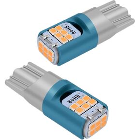 2 قطعة T10 W5W WY5W مصباح LED فائق السطوع لوقوف السيارات أضواء السيارات إسفين بدوره الجانب لمبات القراءة الداخلية مصباح على شكل قبة 12 فولت (أزرق كريستالي) in Saudi Arabia